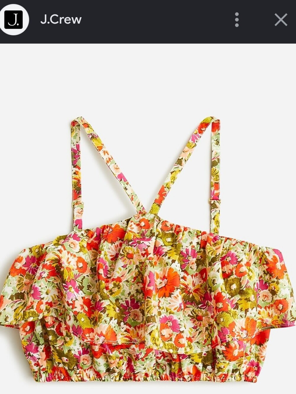 J. Crew Ruffle Halter Top